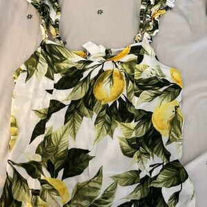 H&M Lemon Print Sleeveless Top